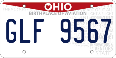 OH license plate GLF9567