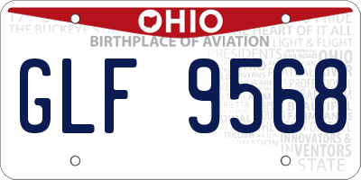 OH license plate GLF9568