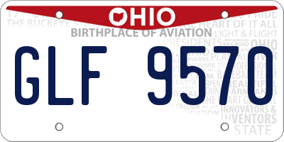 OH license plate GLF9570
