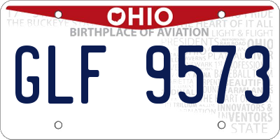 OH license plate GLF9573