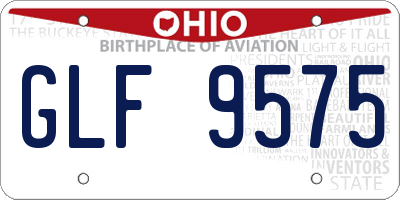 OH license plate GLF9575