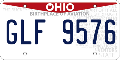 OH license plate GLF9576