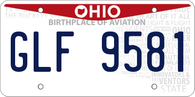 OH license plate GLF9581