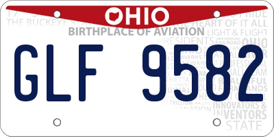 OH license plate GLF9582
