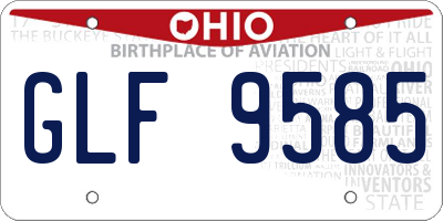 OH license plate GLF9585
