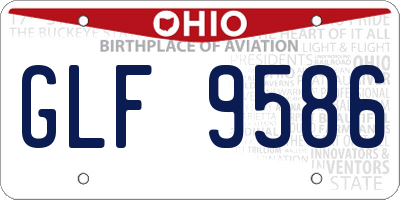 OH license plate GLF9586