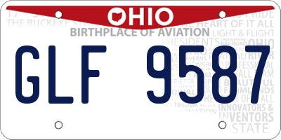 OH license plate GLF9587
