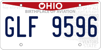 OH license plate GLF9596