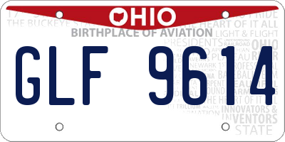 OH license plate GLF9614
