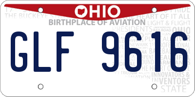 OH license plate GLF9616
