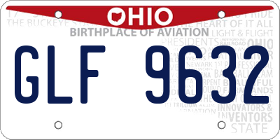 OH license plate GLF9632
