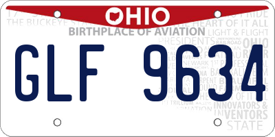 OH license plate GLF9634