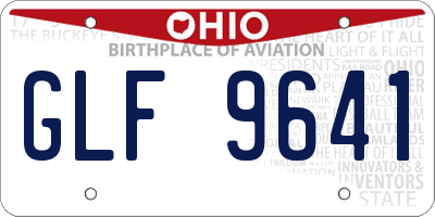 OH license plate GLF9641
