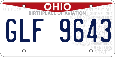 OH license plate GLF9643