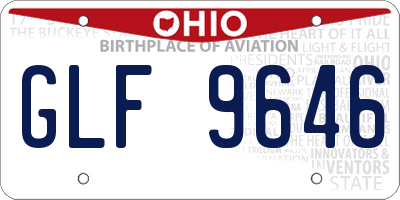 OH license plate GLF9646