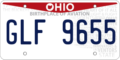 OH license plate GLF9655