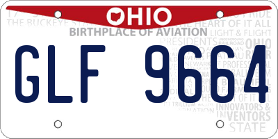 OH license plate GLF9664