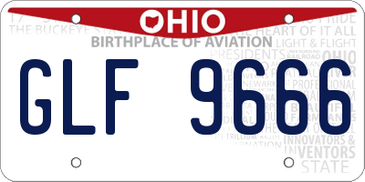 OH license plate GLF9666
