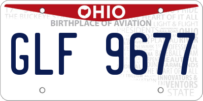 OH license plate GLF9677
