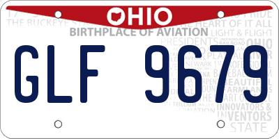 OH license plate GLF9679