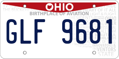 OH license plate GLF9681