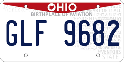 OH license plate GLF9682