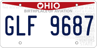OH license plate GLF9687