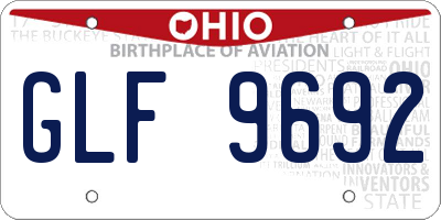 OH license plate GLF9692