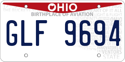 OH license plate GLF9694