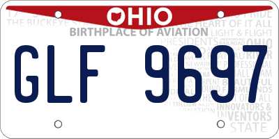 OH license plate GLF9697