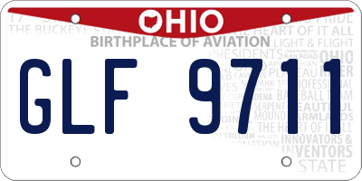 OH license plate GLF9711
