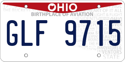 OH license plate GLF9715