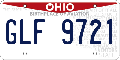 OH license plate GLF9721