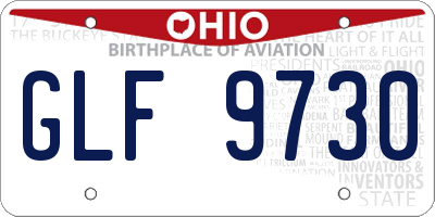OH license plate GLF9730