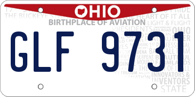 OH license plate GLF9731