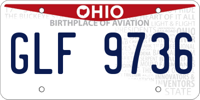 OH license plate GLF9736