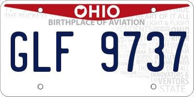 OH license plate GLF9737