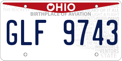 OH license plate GLF9743