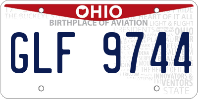 OH license plate GLF9744