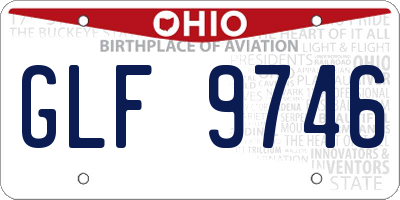 OH license plate GLF9746