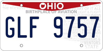 OH license plate GLF9757