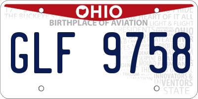 OH license plate GLF9758