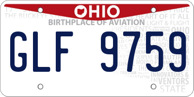 OH license plate GLF9759