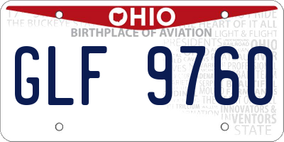OH license plate GLF9760