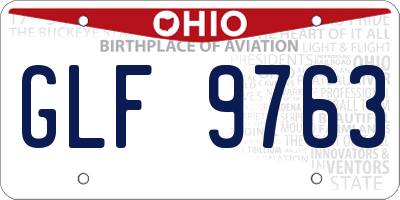 OH license plate GLF9763