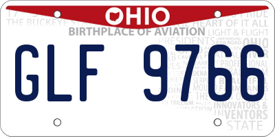 OH license plate GLF9766