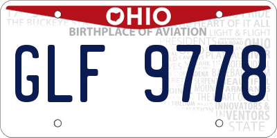 OH license plate GLF9778