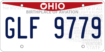 OH license plate GLF9779