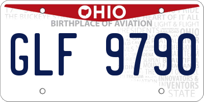 OH license plate GLF9790
