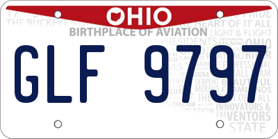 OH license plate GLF9797